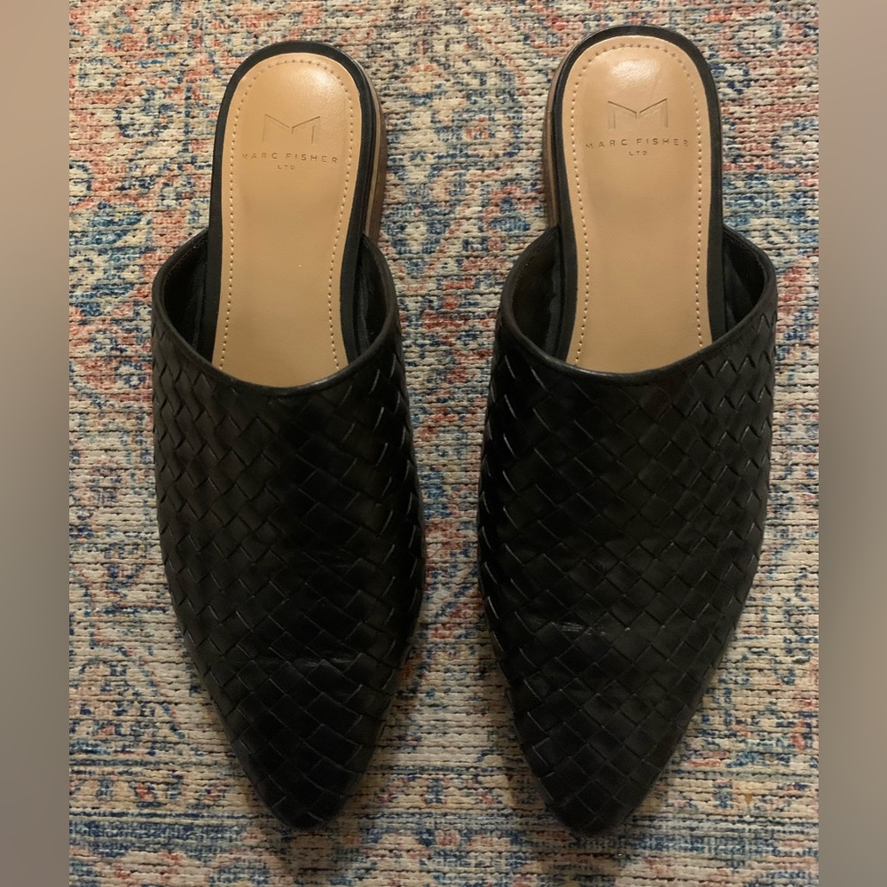 Marc Fisher Black Mules Sleek and Stylish